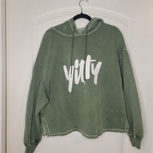 YITTY Olive Green Hoodie Sweatshirt Gymwear Sporty Style